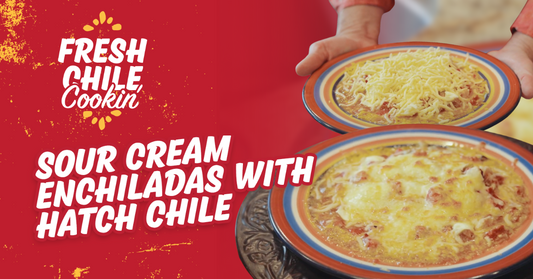 Sour Cream Enchiladas with Hatch Chile | Easy Vegetarian Recipe with Hatch Red & Green Chile Blend
