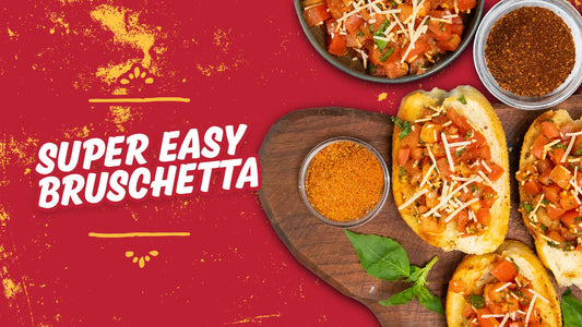Easy Bruschetta with Hatch Red Chile Table Seasoning Recipe