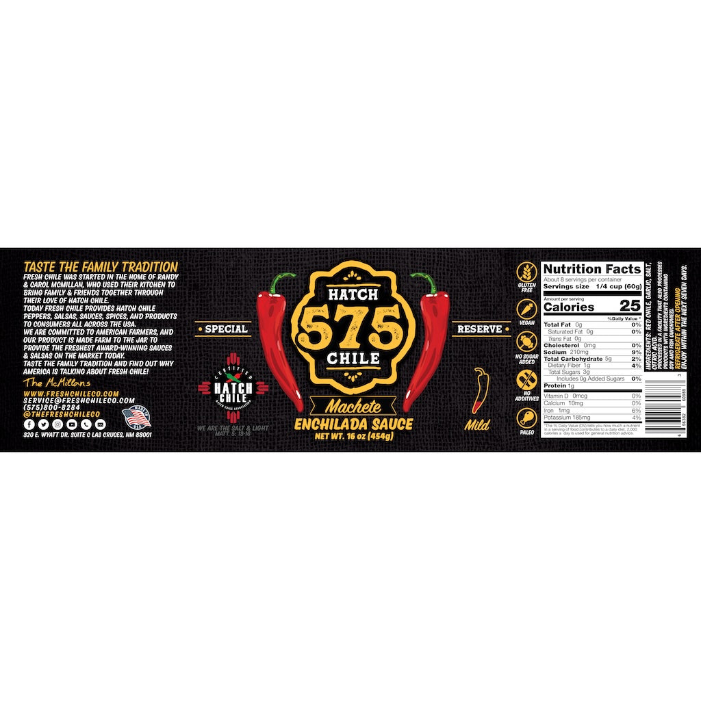 575 Machete Hatch Red Chile Enchilada Sauce (Mild)