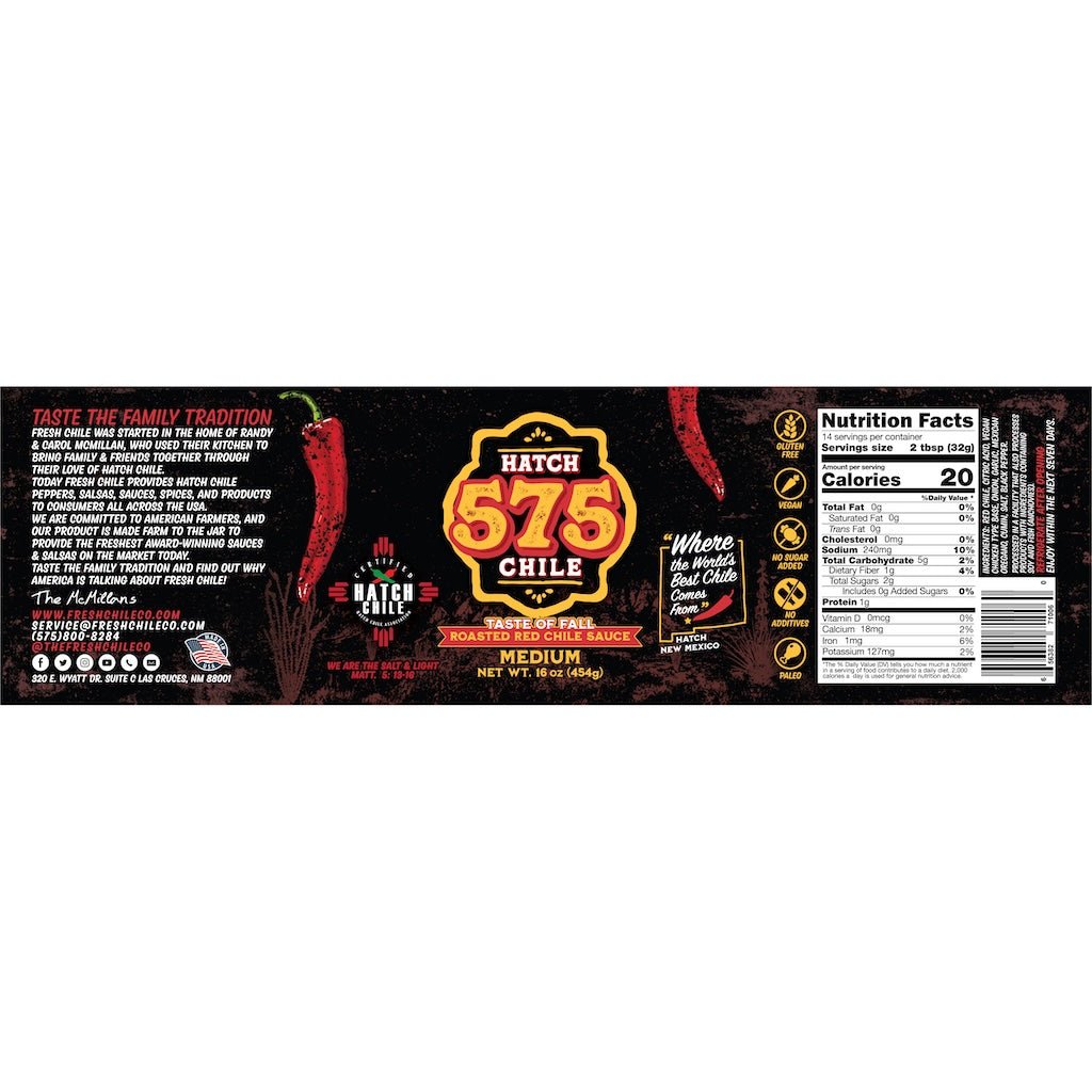 575 Roasted Hatch Red Chile Sauce | Taste of Fall - The Fresh Chile Company