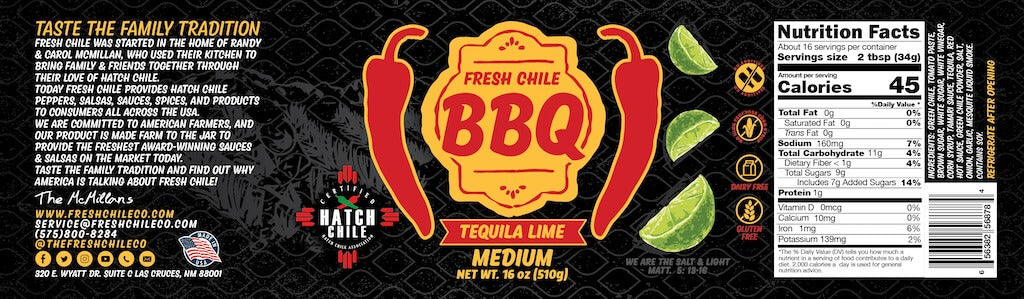 Hatch Tequila Lime BBQ - The Fresh Chile Company