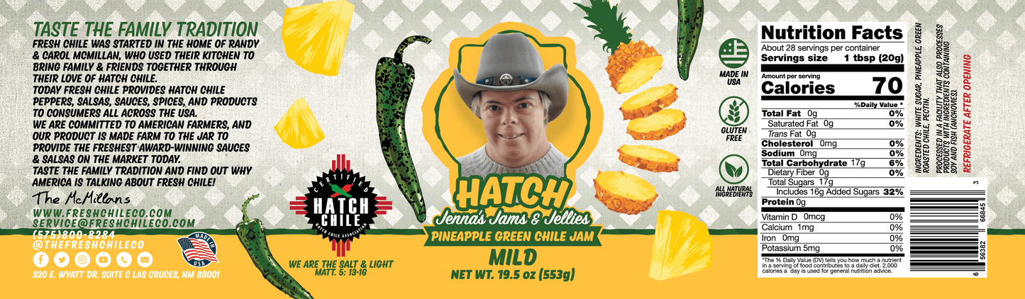Jenna’s Jams & Jellies | Pineapple Hatch Green Chile Jam