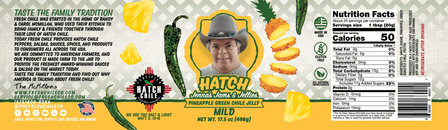 Jenna’s Jams & Jellies | Pineapple Hatch Green Chile Jelly