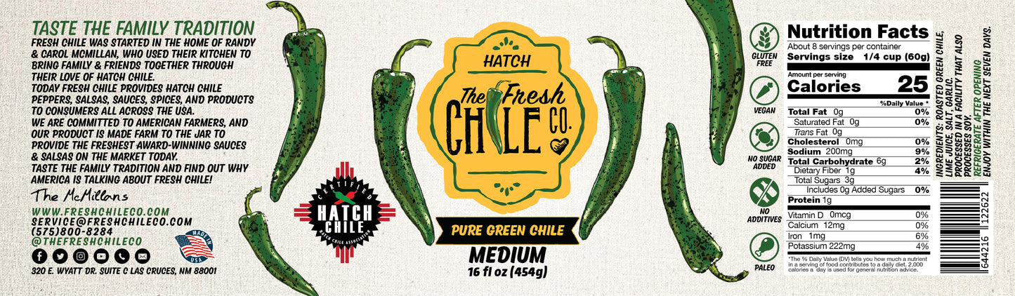Pure Hatch Green Chile (Mild) - No Salt