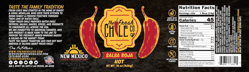 Jalapeño Salsa Roja - The Fresh Chile Company