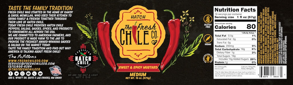 Sweet & Spicy Hatch Chile Mustard - The Fresh Chile Company