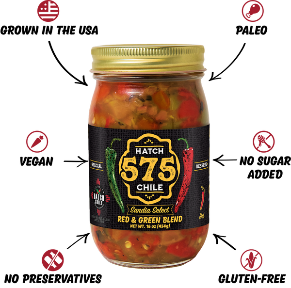 その他 chilli 575 Sandia Select Hatch Red & Green Blend Chile (Hot)
