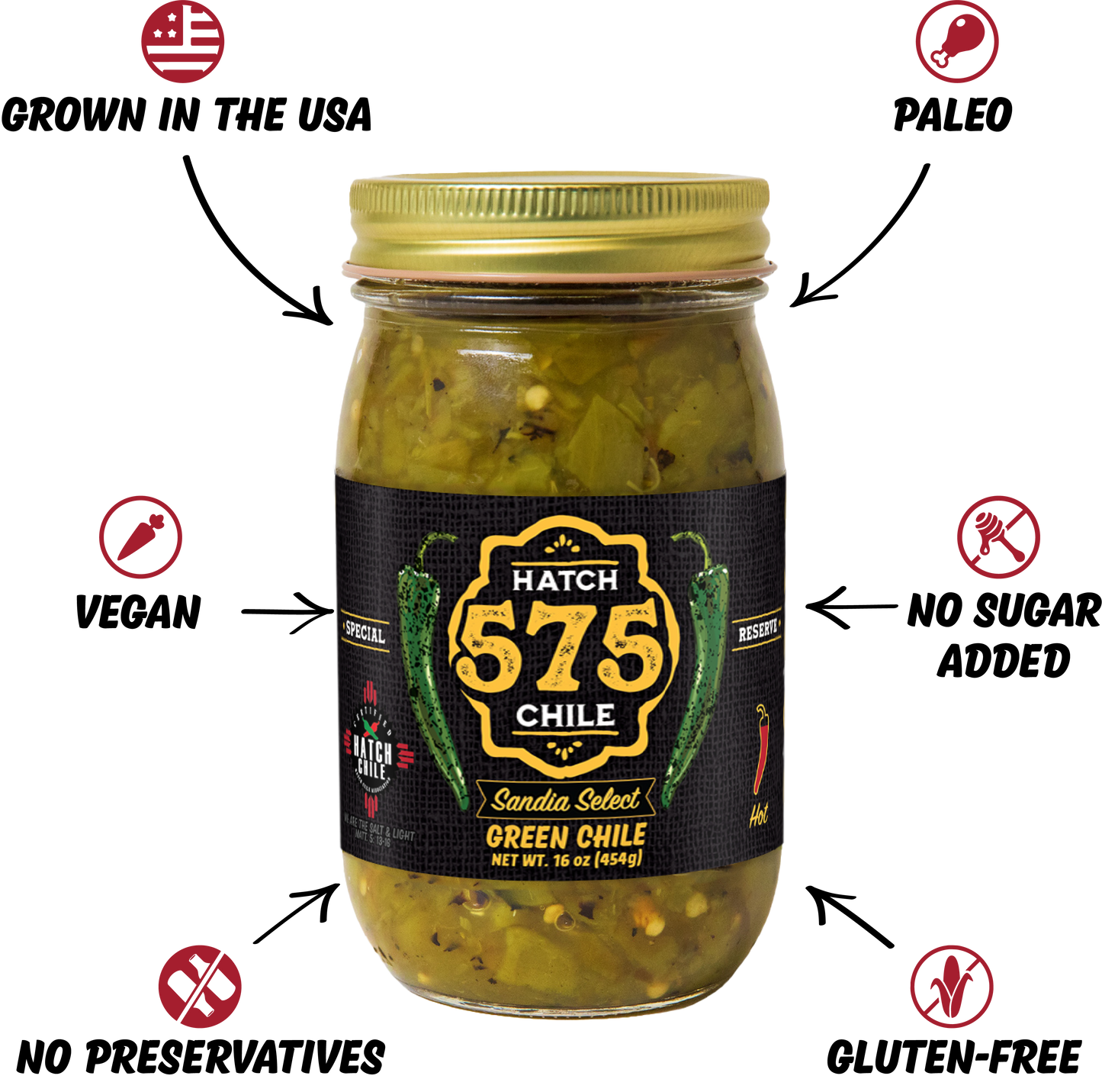 575 Sandia Green Hatch Green Chile (Hot)