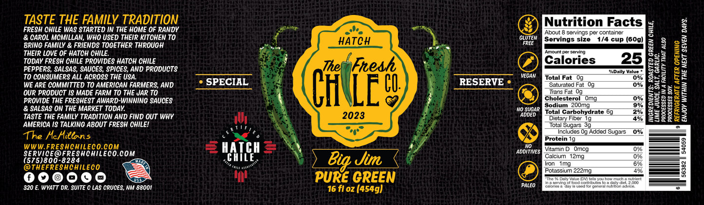 2023 Big Jim Hatch Green Chile (Medium)