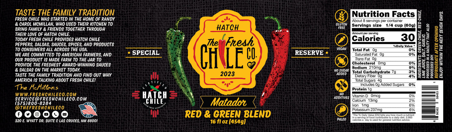 2023 Matador Hatch Red & Green Blend Chile (XHot)