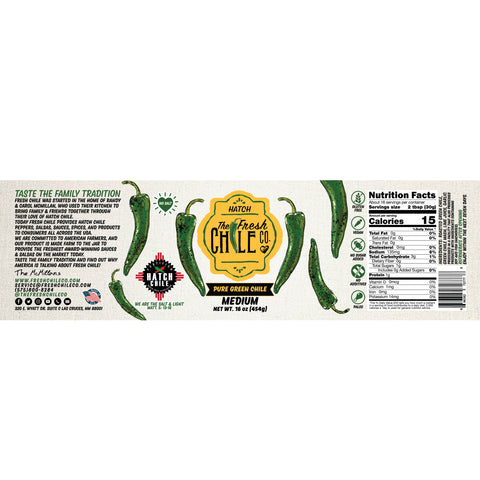 Pure Hatch Green Chile - No Salt - The Fresh Chile Company