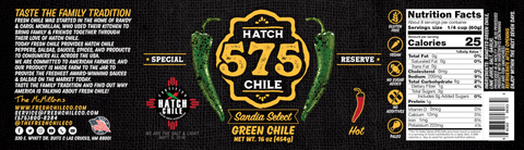 575 Sandia Green Hatch Green Chile (Hot)