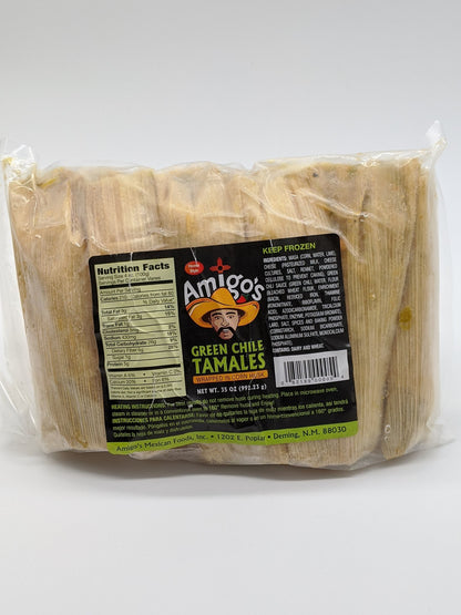 Hatch Green Chile Cheese Tamales - The Fresh Chile Company